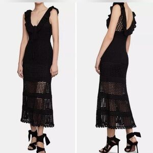 BCBGMaxAzria Black Crochet Dress